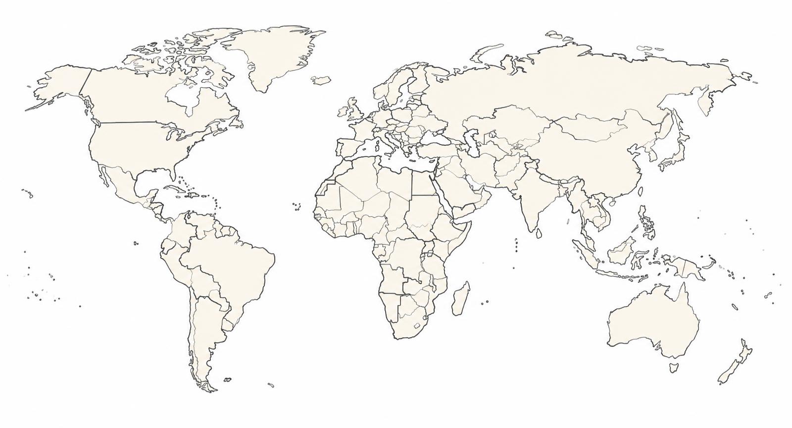 World map representing Jhamecz's experience working with people across different cultures
